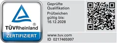 Prüfzeichen TÜV Rheinland